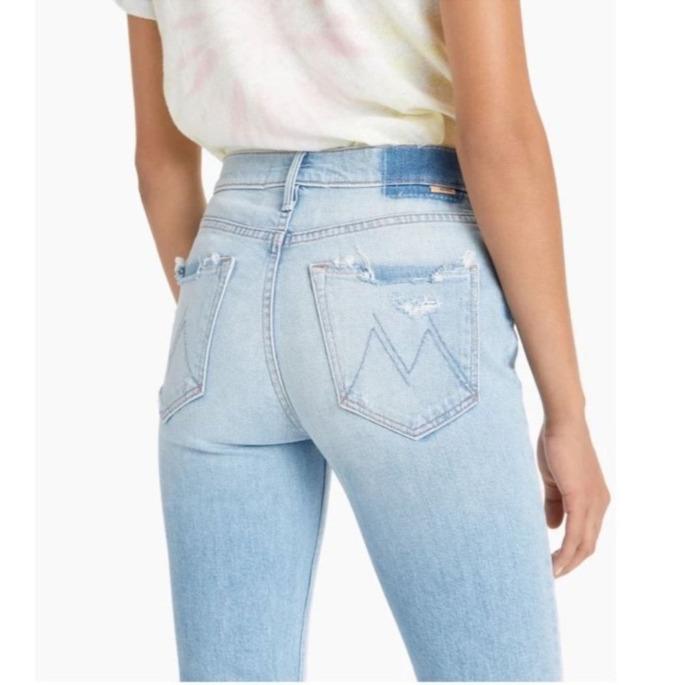 MOTHER Light Blue Ankle & Cropped Jeans